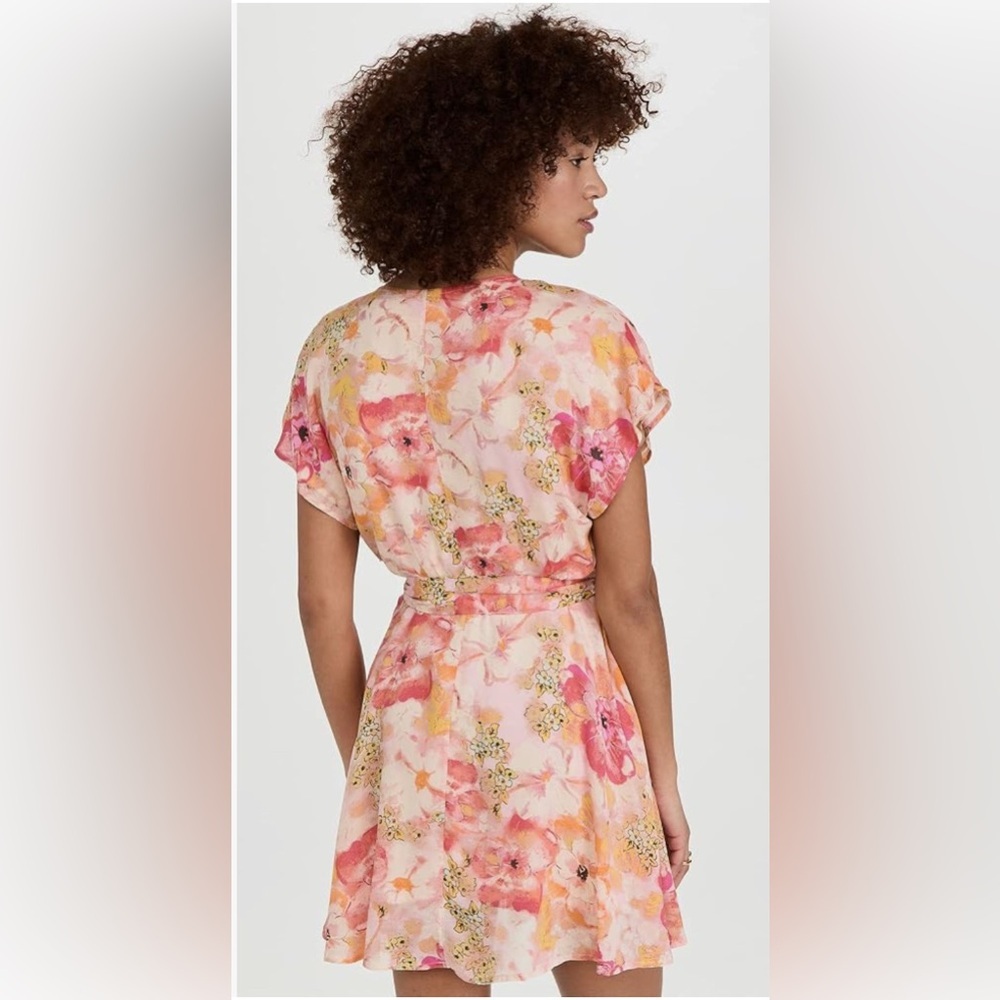 Free People Floral Mini Dress in Pink and Orange - Picture 2 of 9